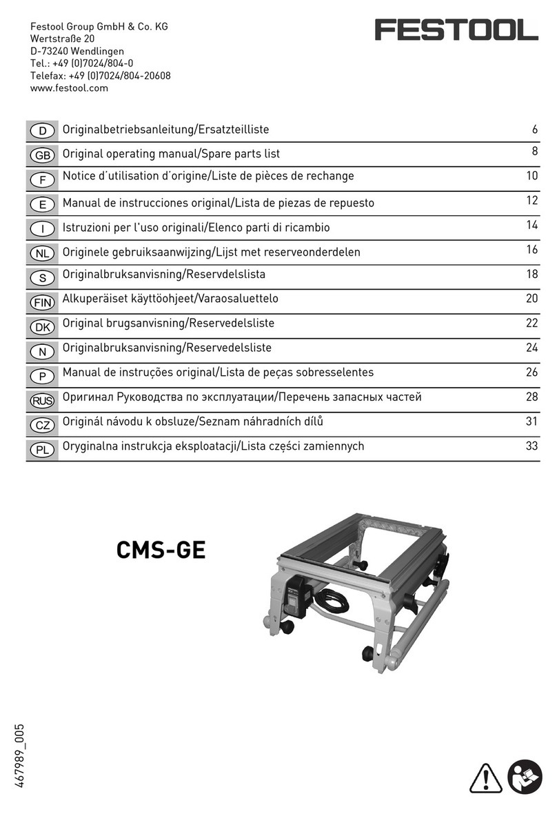Festool CMS-GE Original operating manual/spare parts list Festool CMS-GE Original operating manual/spare parts list
