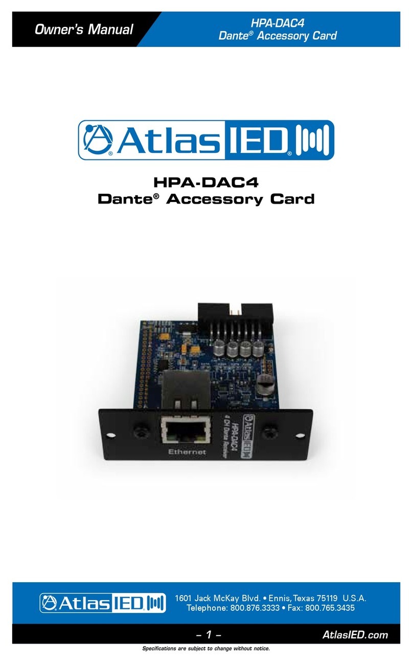 Atlas IED Dante HPA-DAC4 owner's manual