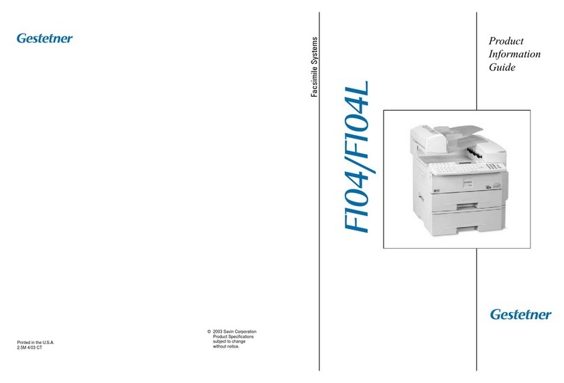 Gestetner F104 Product information guide
