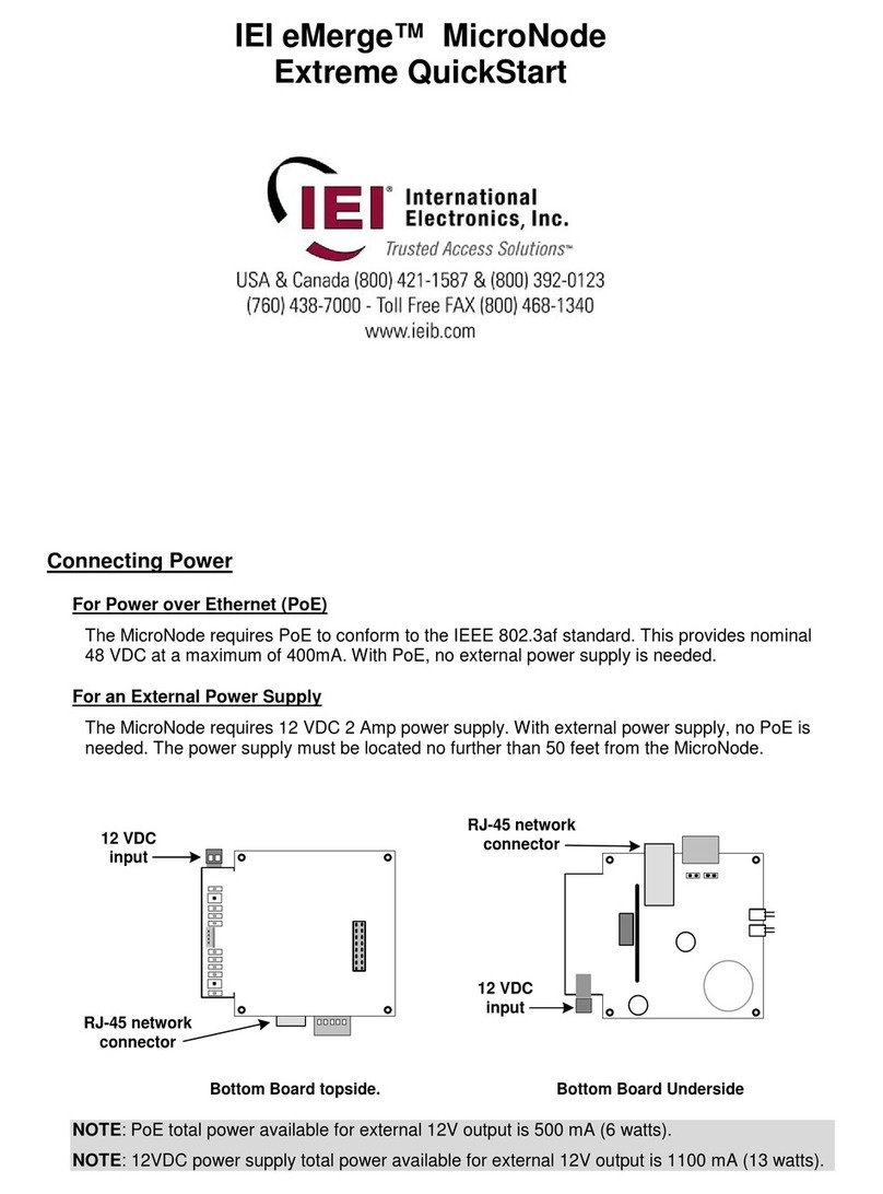IEI Technology eMerge MicroNode Extreme User manual