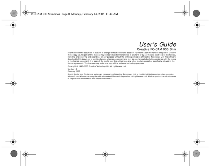 Creative Creative PC-CAM 930 Slim user guide
