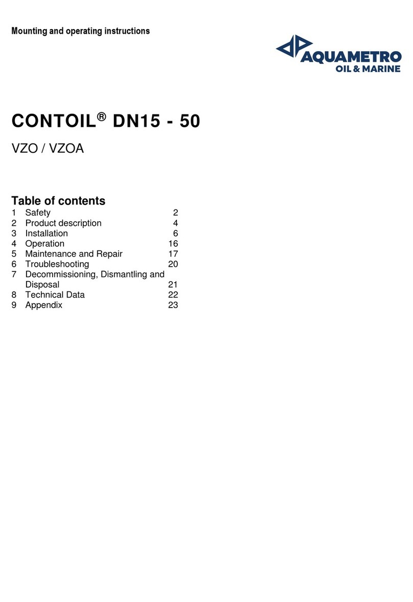 Aquametro Oil & Marine CONTOIL DN15 Service manual