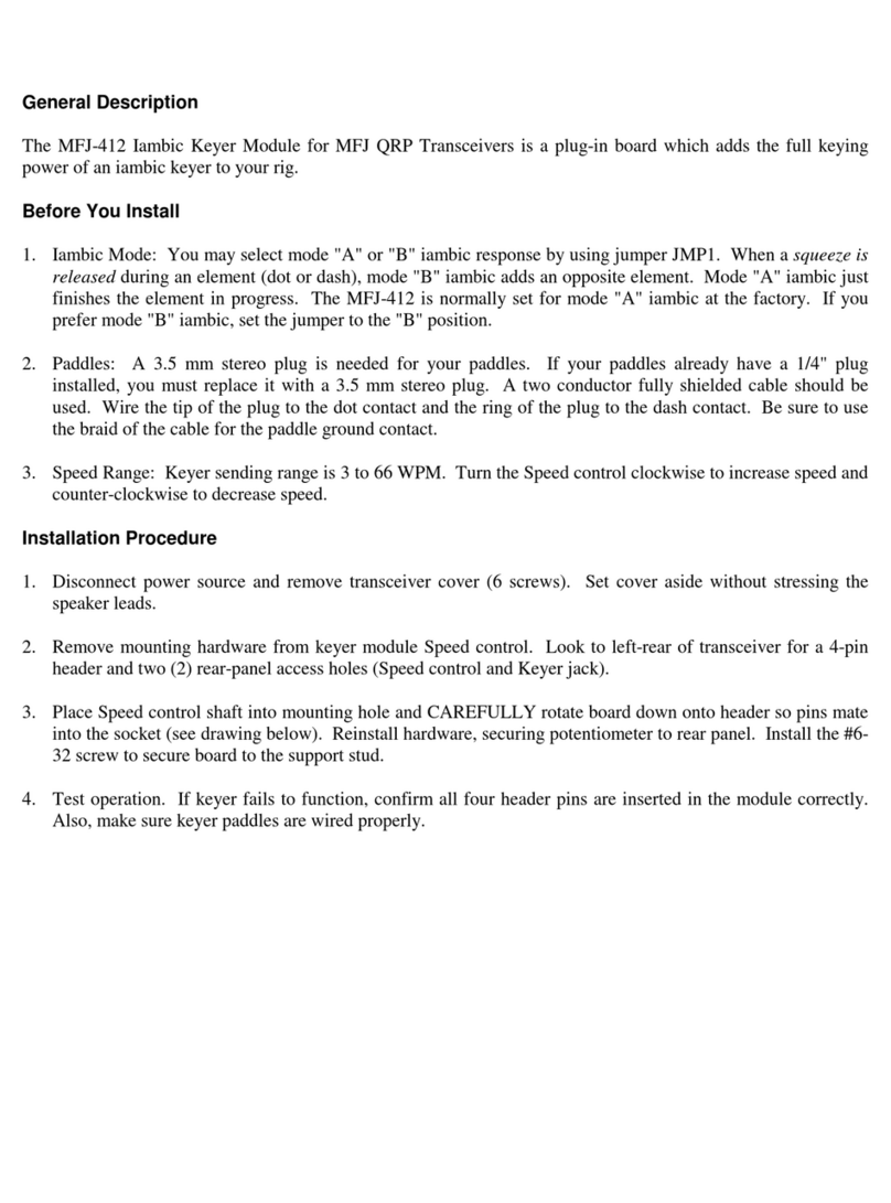 MFJ MFJ-412 User manual