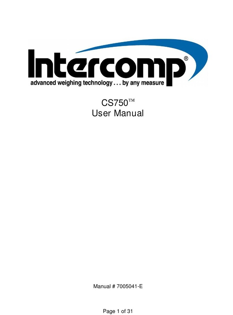 Intercomp CS750 User manual Intercomp CS750 User manual