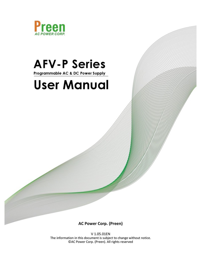 Preen AFV-P Series User manual