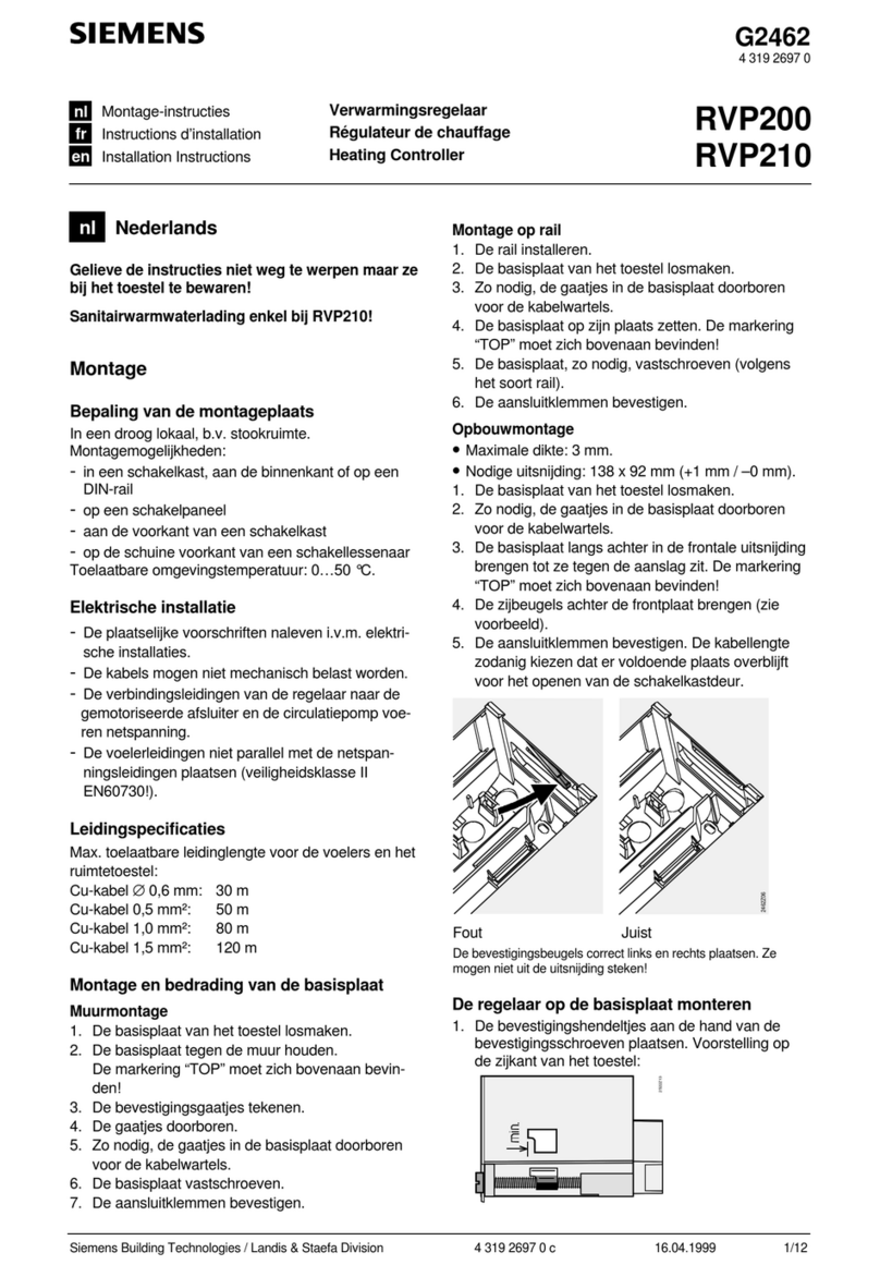 Siemens RVP200 User manual