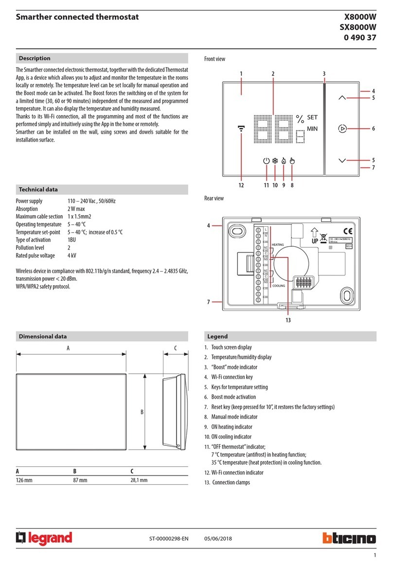 Bticino Smarther X8000W User manual