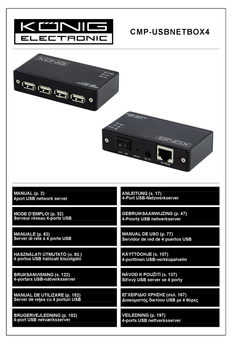 Konig CMP-USBNETBOX4 User manual
