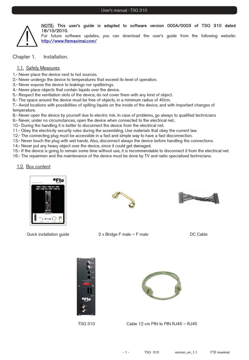 FTE Maximal TSQ 310 user manual