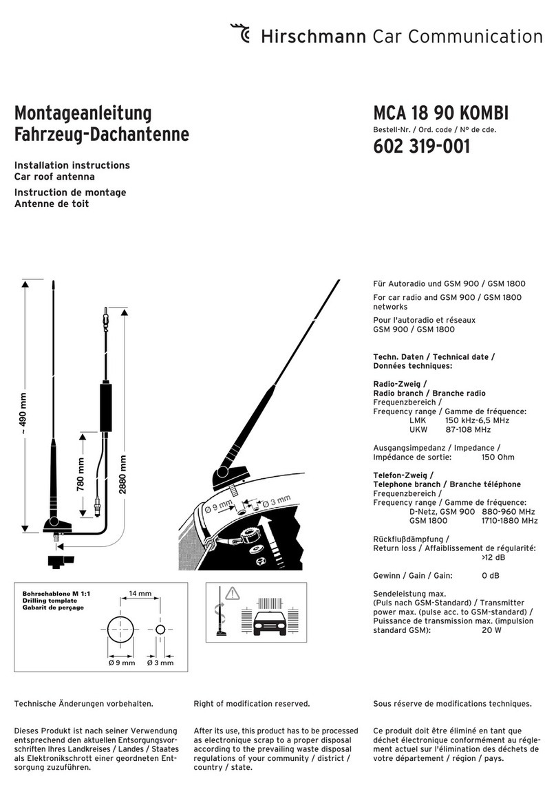 Hirschmann 602 319-001 installation instructions