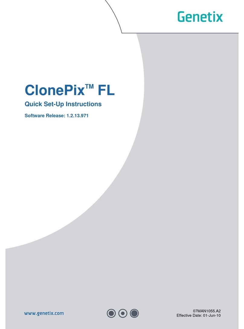 Genetix ClonePix FL Quick setup instructions