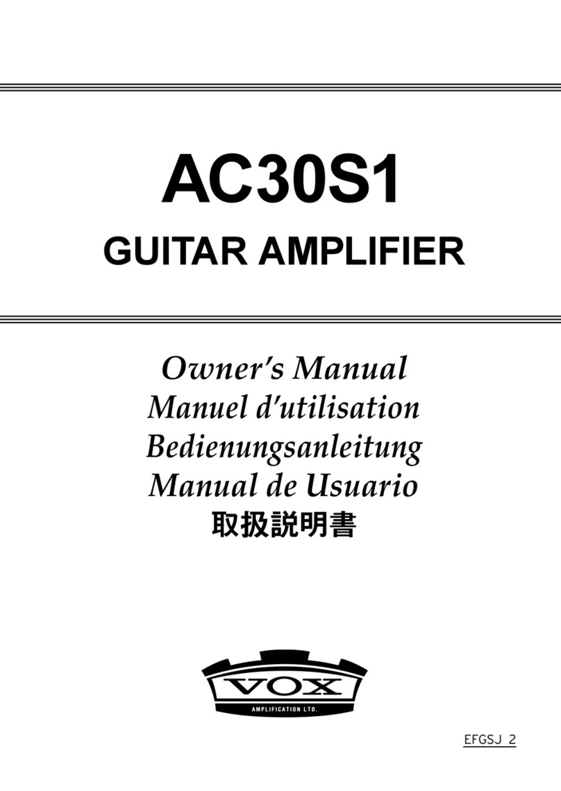 Vox AC30S1 owner's manual