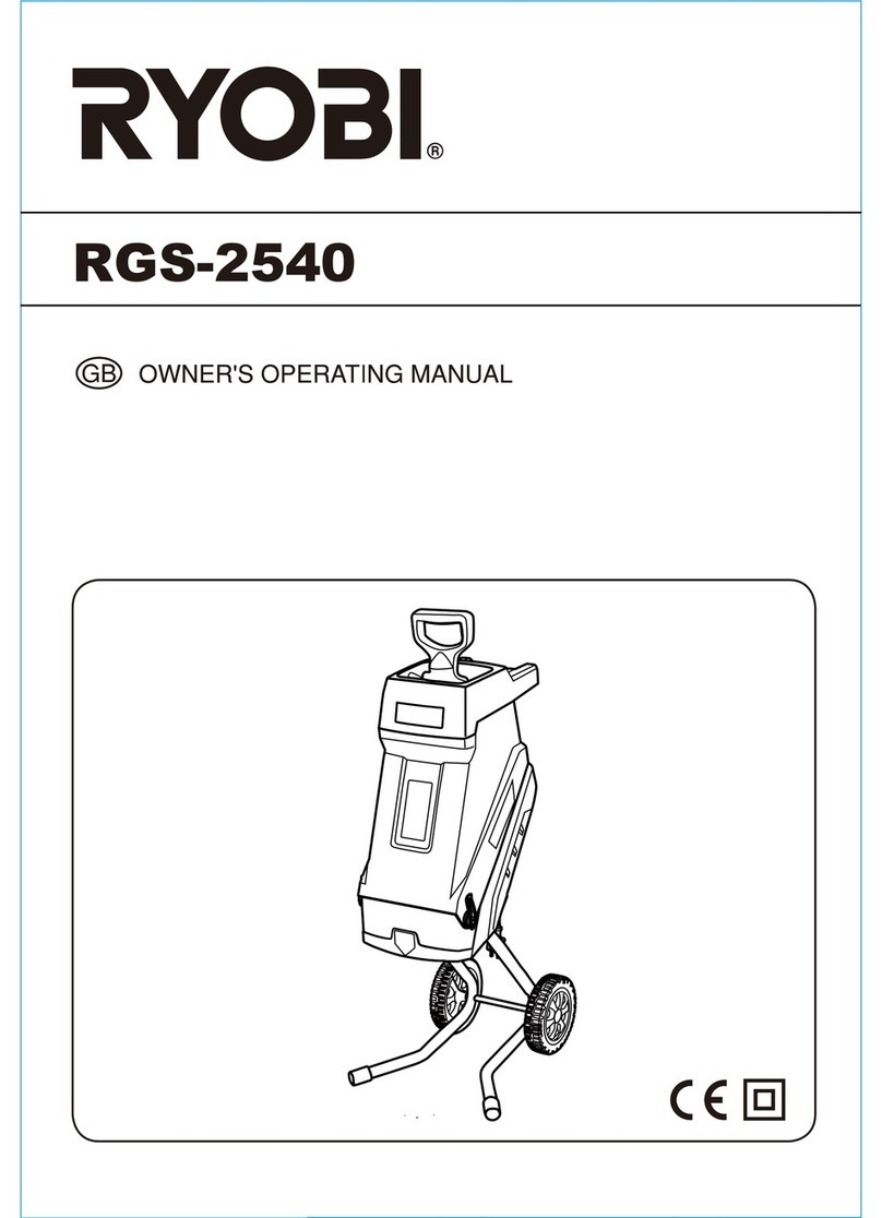 Ryobi RGS-2540 Owner's operating manual