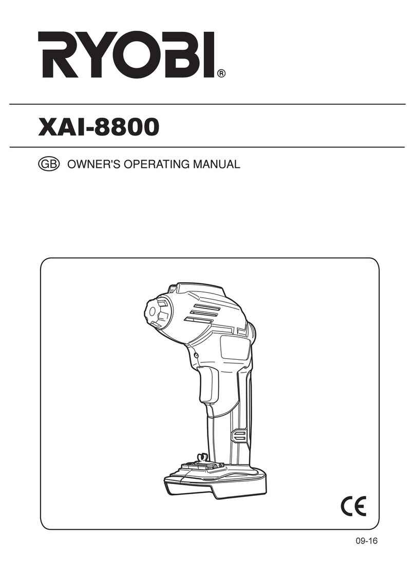 Ryobi XAI-8800 Owner's operating manual