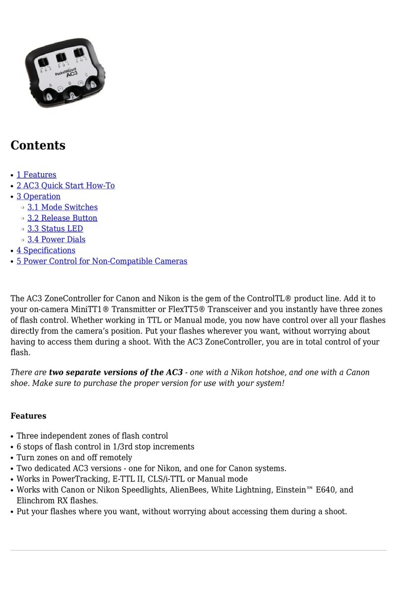 Pocket Wizard AC3 User manual