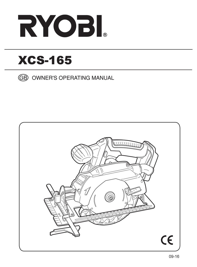 Ryobi XCS-165 Operation manual