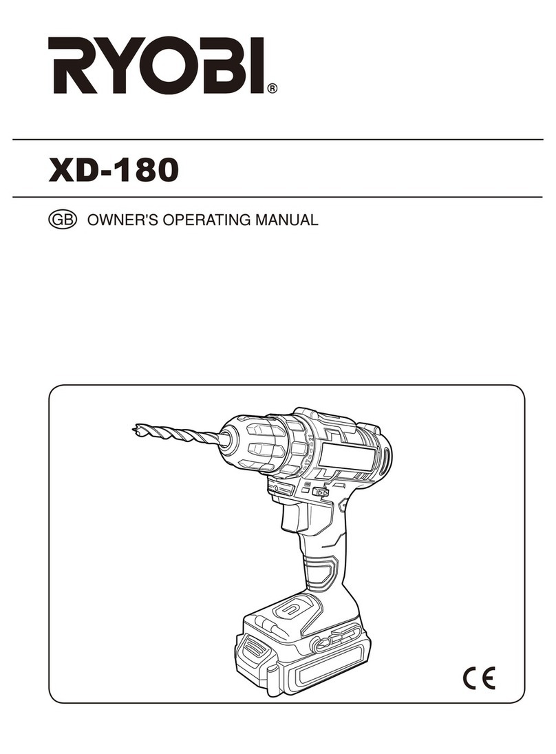 Ryobi XD-180 Owner's operating manual