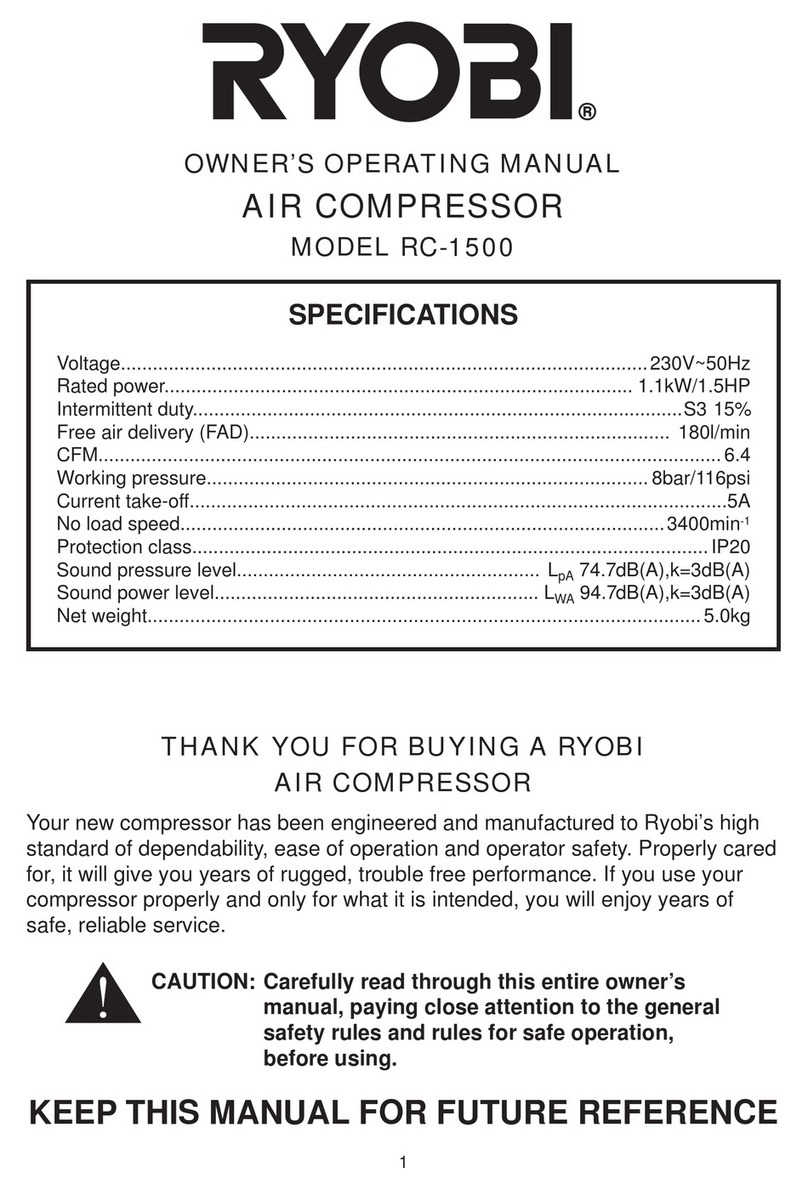 Ryobi RC-1500 Owner's operating manual