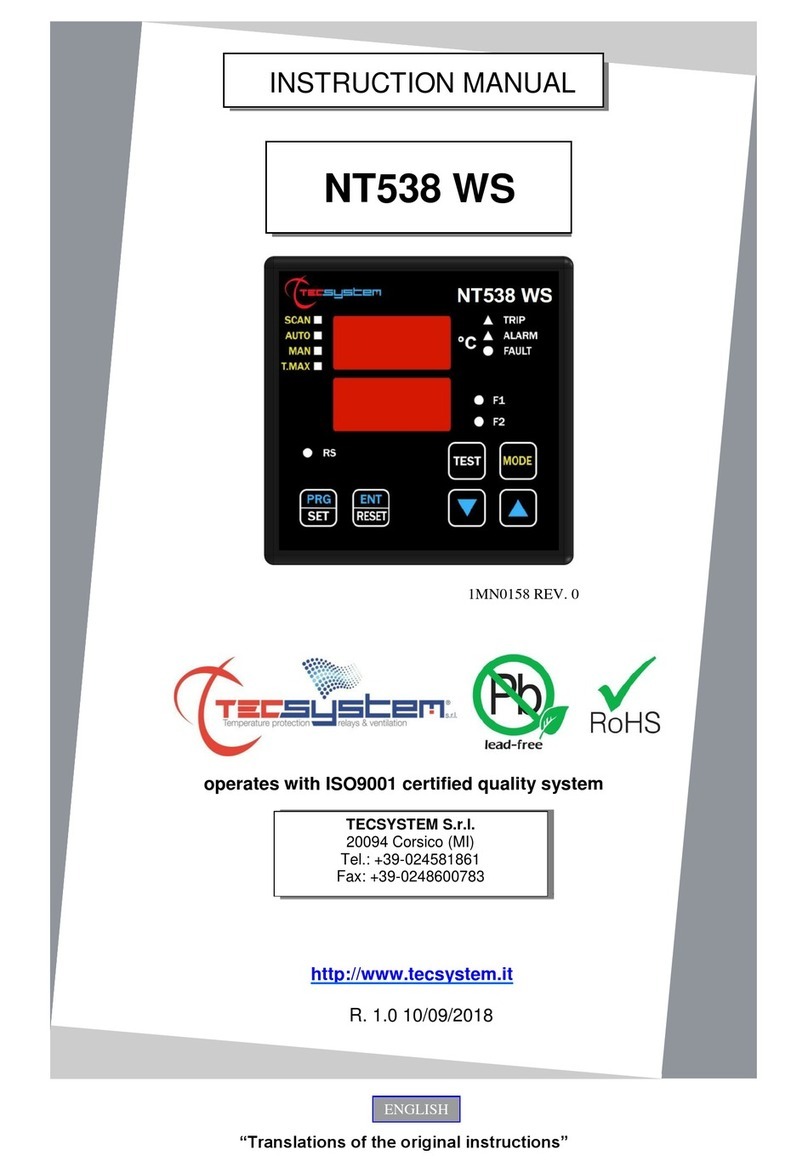 TECSYSTEM NT538 WS instruction manual
