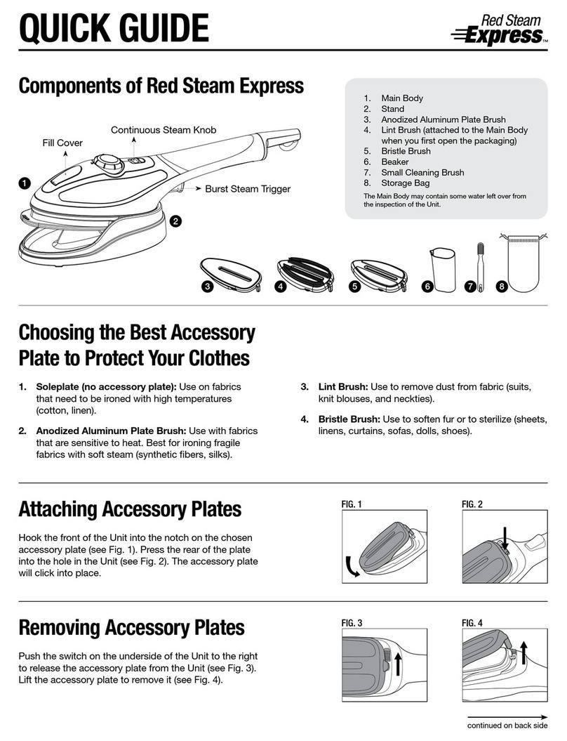 Tristar Products Red Steam Express User manual