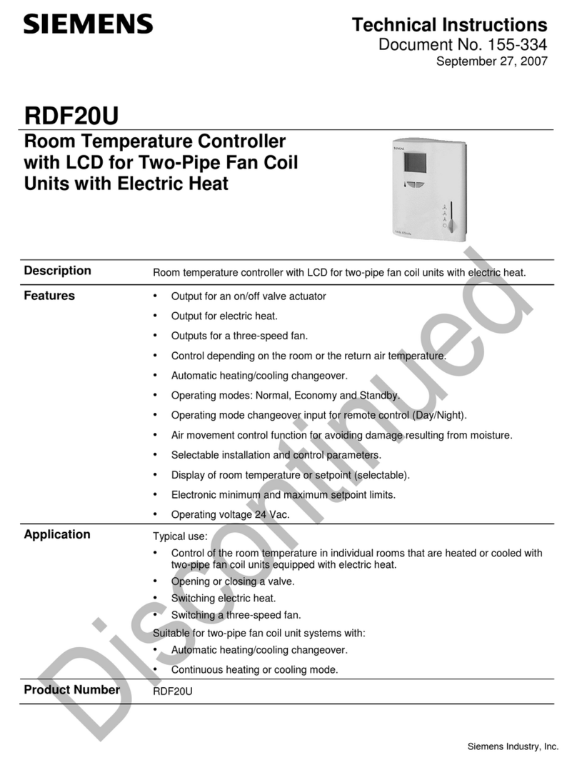 Siemens RDF20U Owner's manual