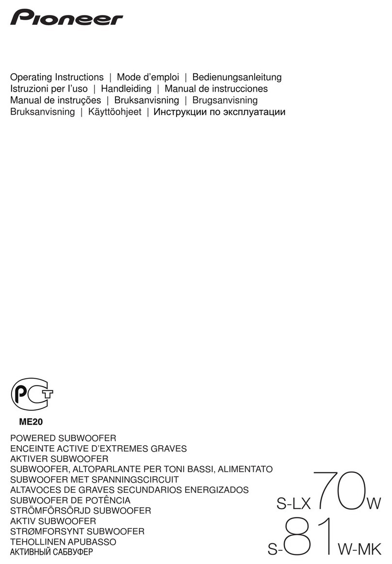 Pioneer S-81W-MK operating instructions Pioneer S-81W-MK operating instructions