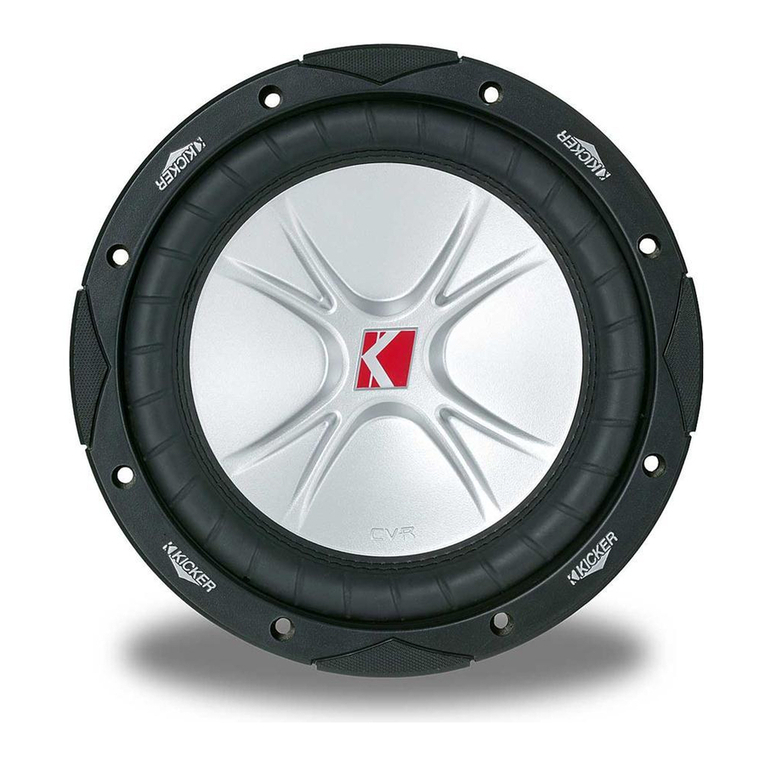 Kicker CompVR CVR10 User manual