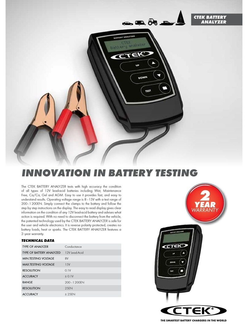 CTEK BATTERY ANALYZER quick start guide