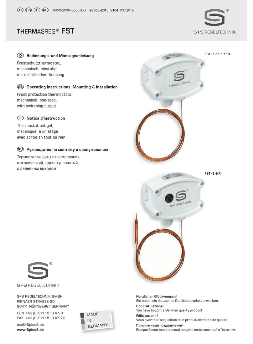 S+S Regeltechnik FST-1 Operating Instructions, Mounting & Installation
