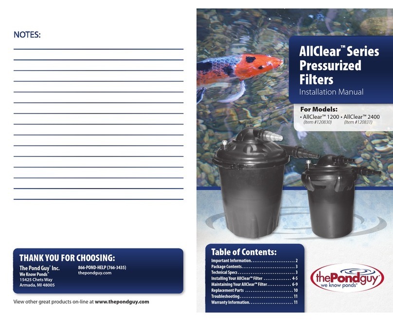 ThePondguy AllClear Series installation manual