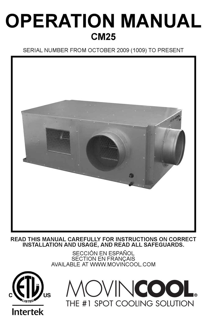 Movincool CM 25 Operation manual