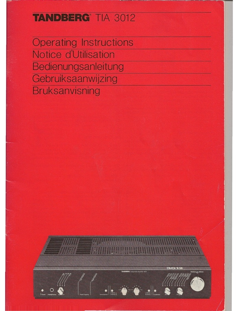 TANDBERG TIA 3012 operating instructions TANDBERG TIA 3012 operating instructions