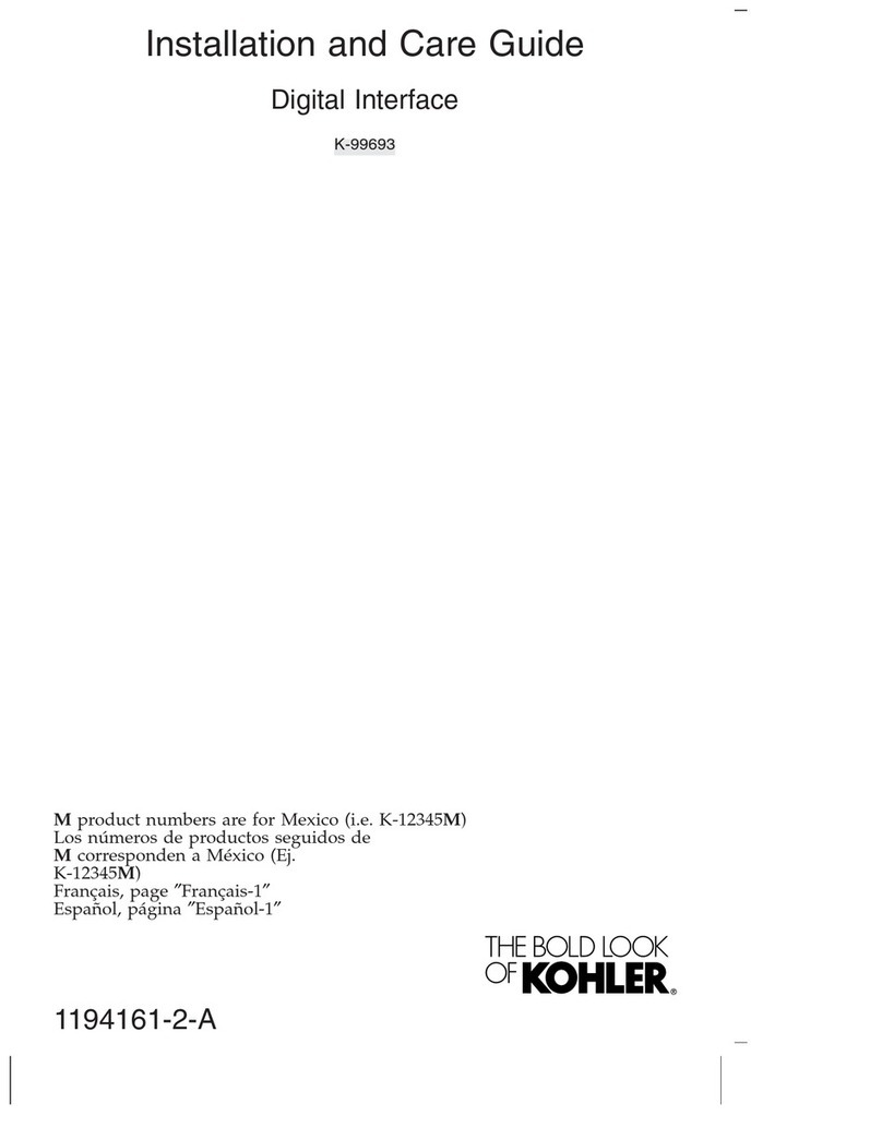 Kohler K-99693 Installation and care guide