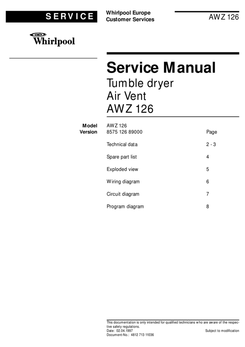 Whirlpool AWZ 126 User manual