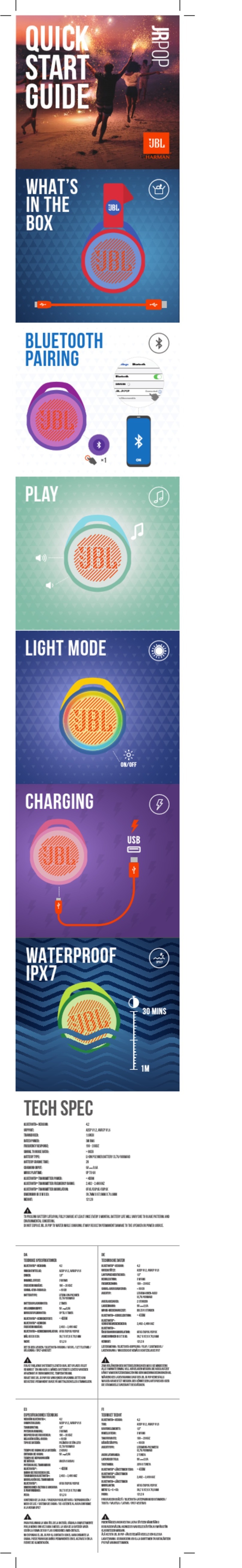 JBL JRPOP User manual