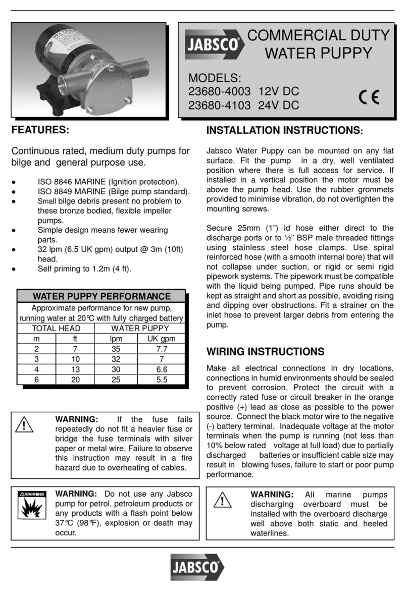 JABSCO 23680-4003 installation instructions