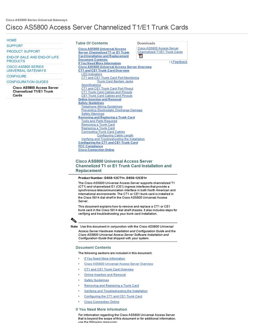 Cisco AS5800 User manual