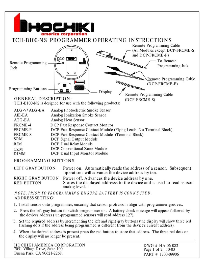 Hochiki TCH-B100-NS User manual