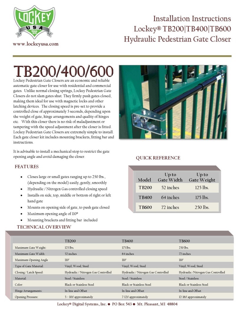LOCKEY TB200 installation instructions