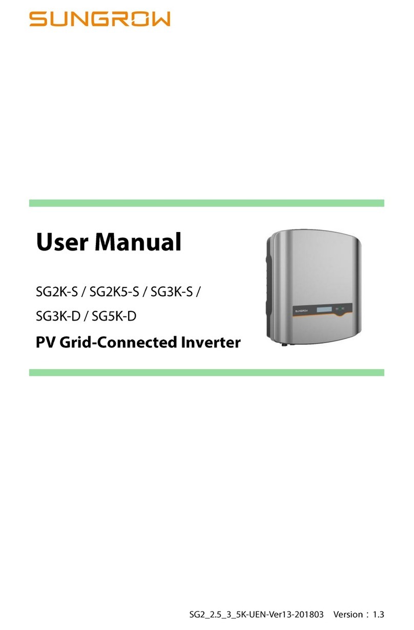 Sungrow SG2K5-S User manual Sungrow SG2K5-S User manual