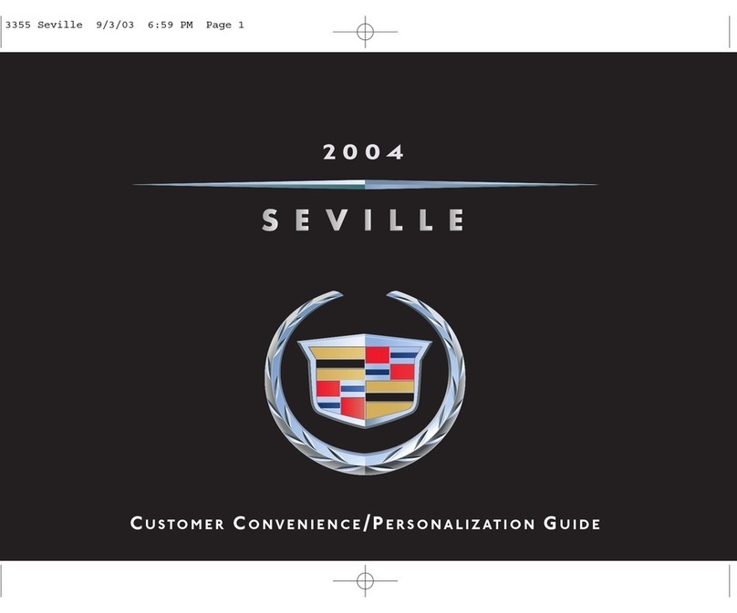 Cadillac 2004 Seville Reference guide