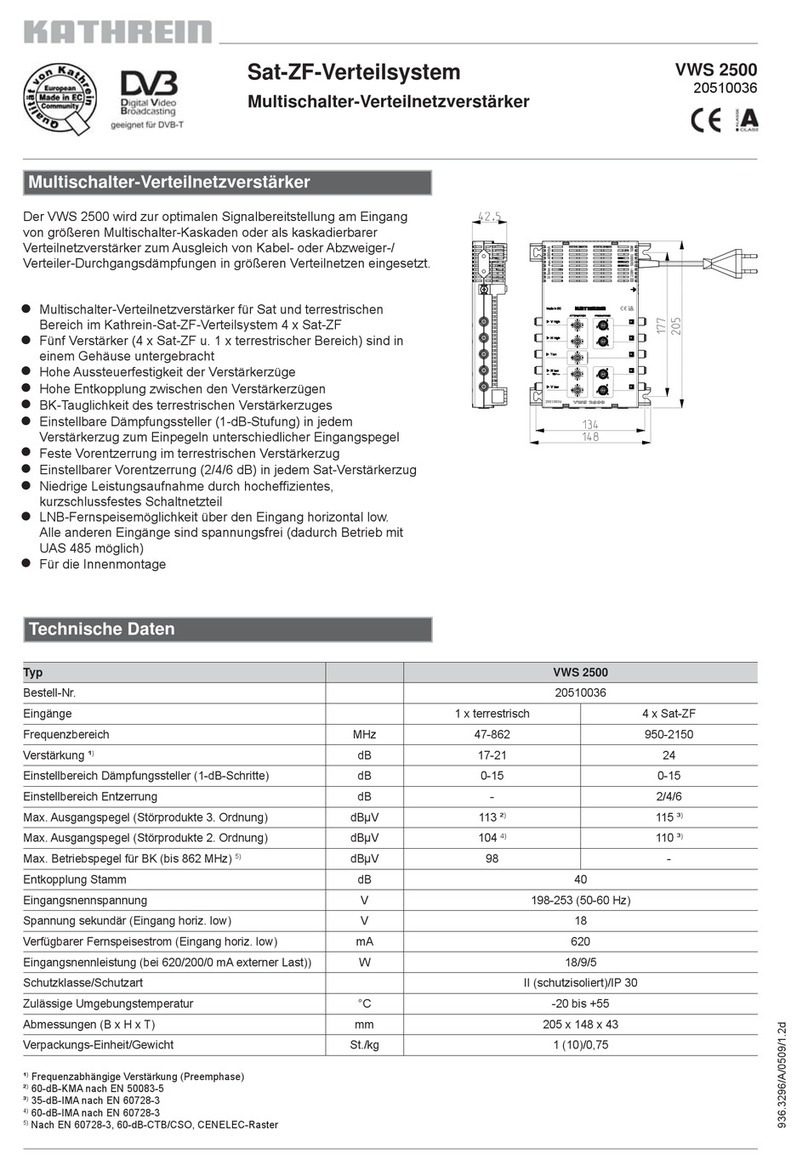 Kathrein VWS 2500 instructions