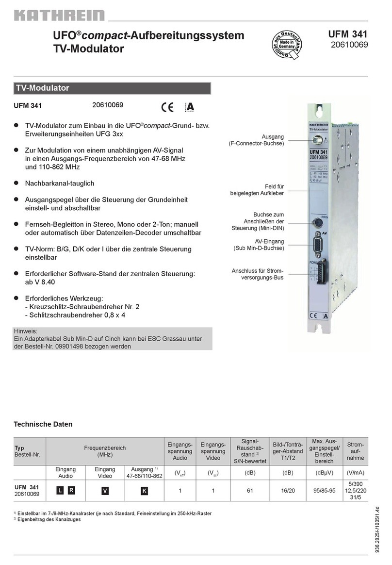 Kathrein UFM 341 instructions