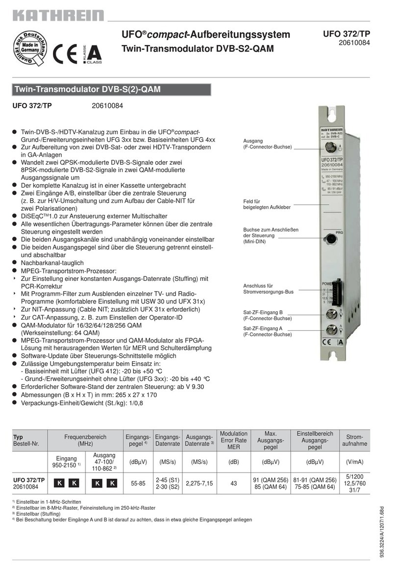 Kathrein UFO 372/TP instructions