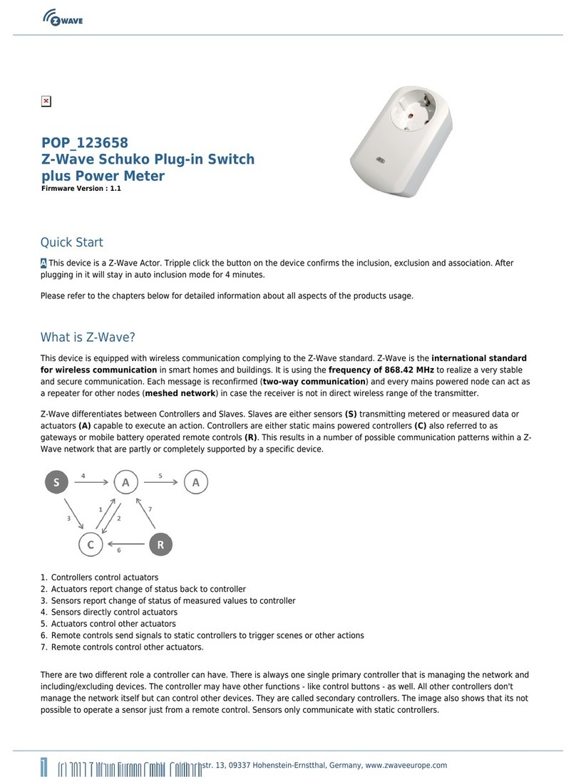 Z-Wave POP 123658 User manual