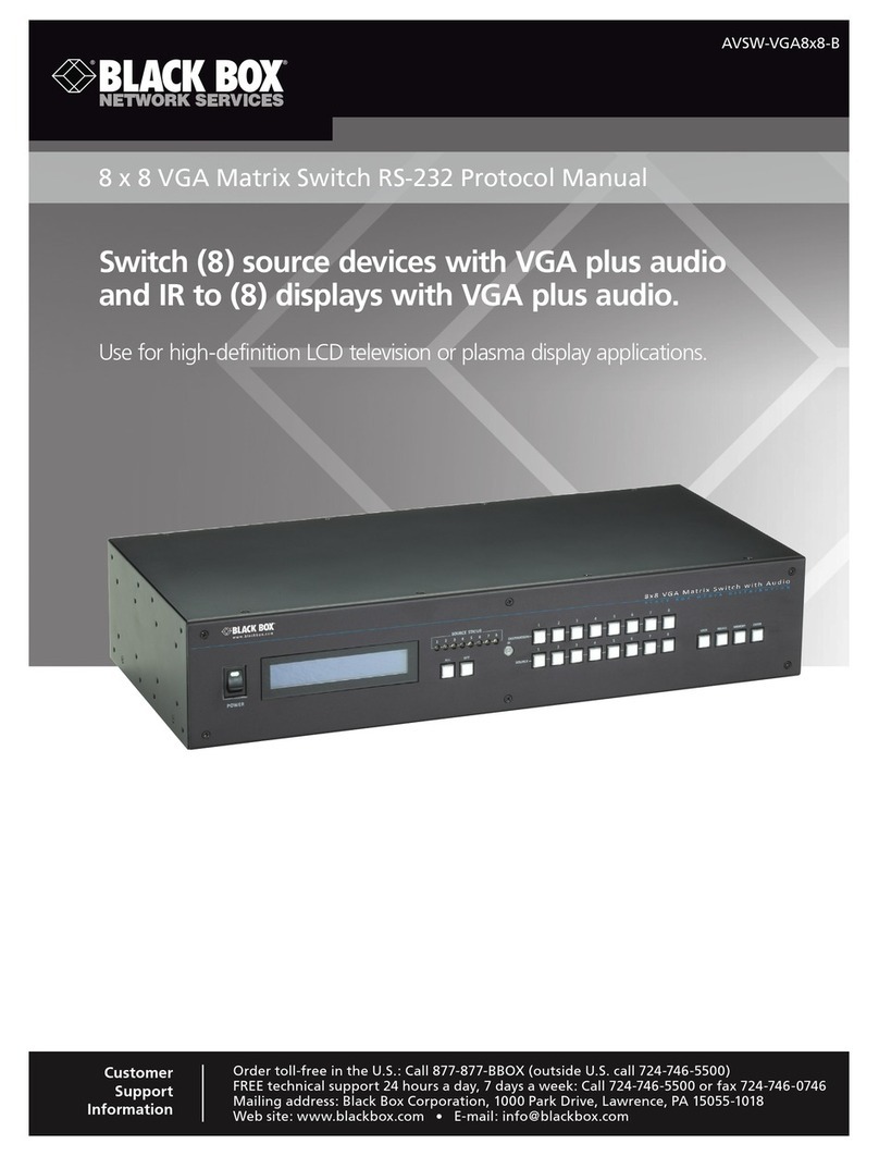 Black Box AVSW-VGA8X8-B User manual