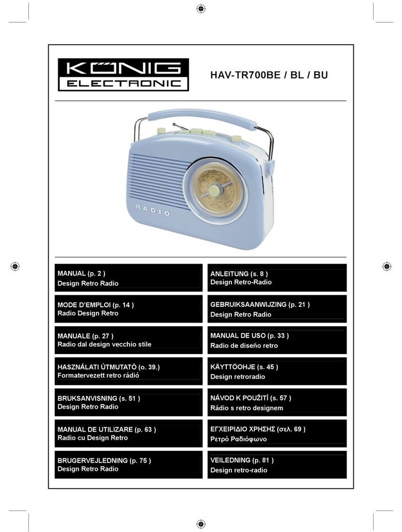 Konig HAV-TR700BE User manual