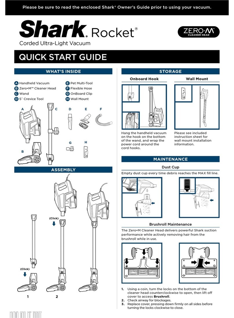 Shark Rocket quick start guide