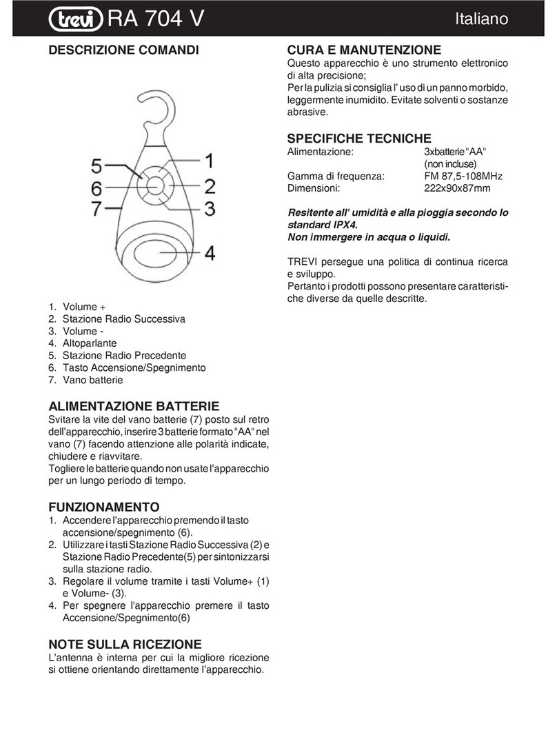 Trevi RA 704 V User manual