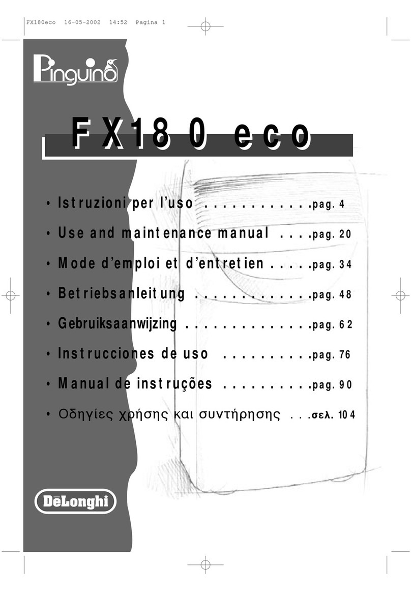 DeLonghi Pinguino FX180 eco User manual DeLonghi Pinguino FX180 eco User manual